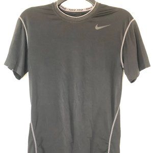 Mens Fitted Athletic Black Nike Pro Dry Fit Short Sleeve T shirt Size Medium